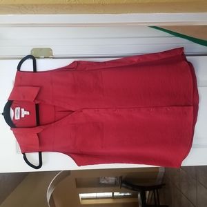 Express Slim Fit Portfolio Burgundy Sleveless Blouse Sz L